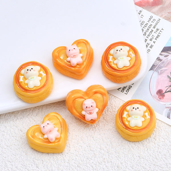 20PCS Animal egg tart charms