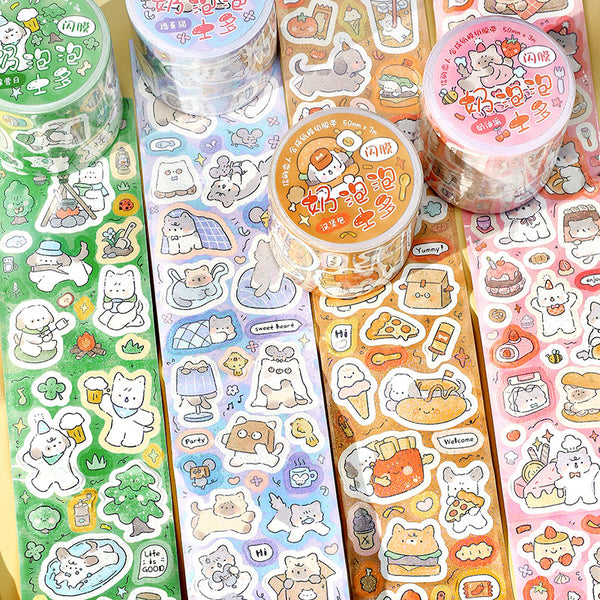 Milk bubble Cream series Special Paper Die Cutting tape