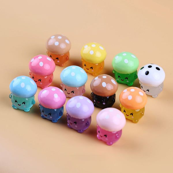 20PCS Noctilucent Fat mushroom charms